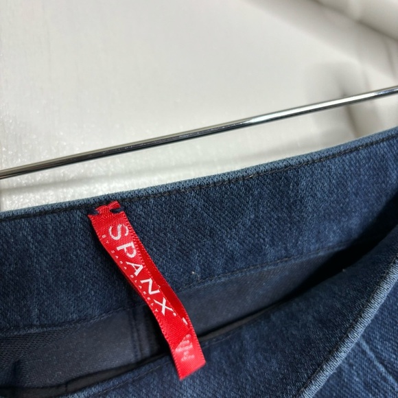 Spanx Jean-ish Ankle Leggings in Twilight Rinse Dark Wash Blue Size M - Picture 7 of 11